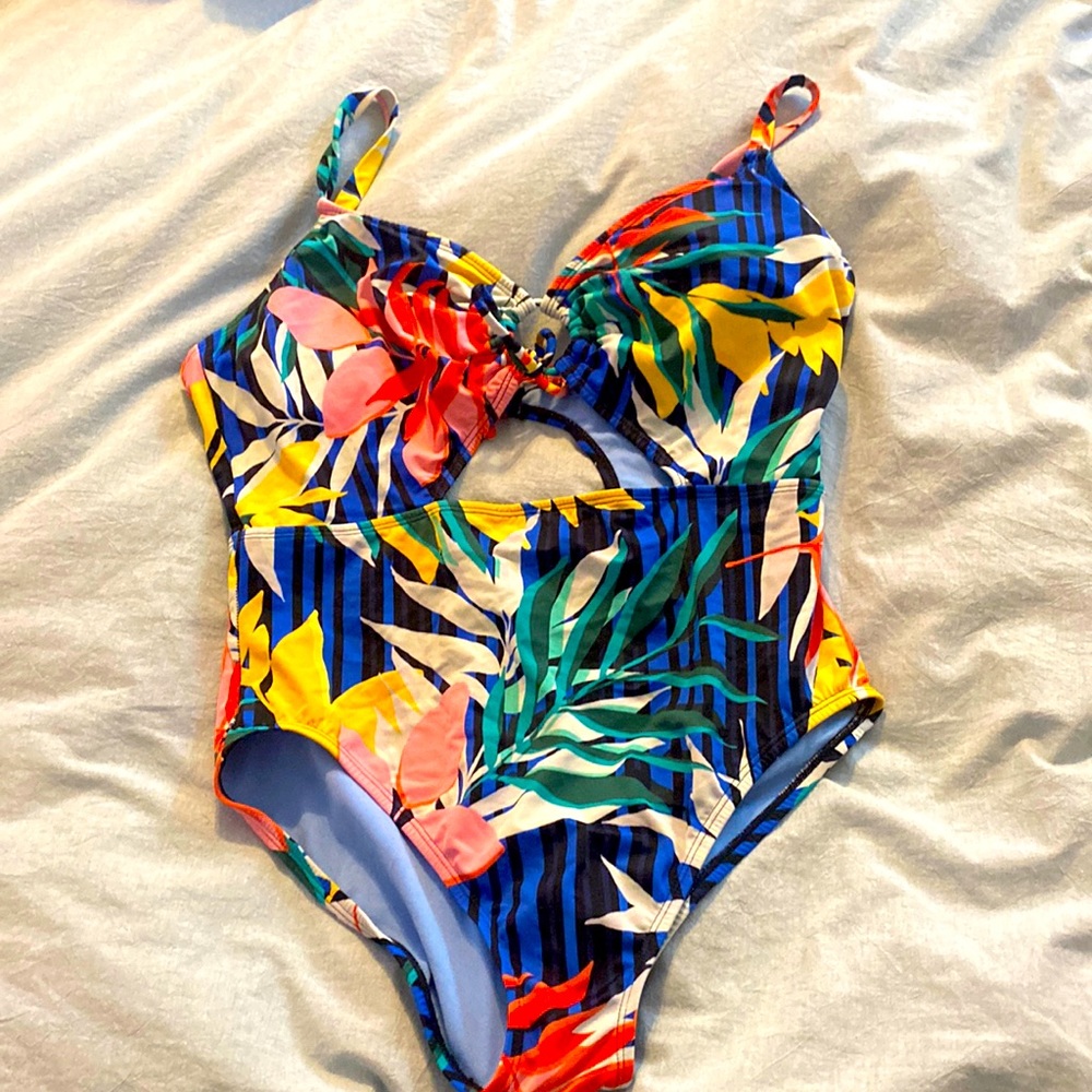Tropical swimsuit - only worn once - tummy control material